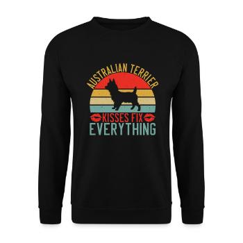 Cadeaux pour terrier australien - Sweat-shirt Unisexe - noir - Devant - Alina (178cm) & Michal (187cm)