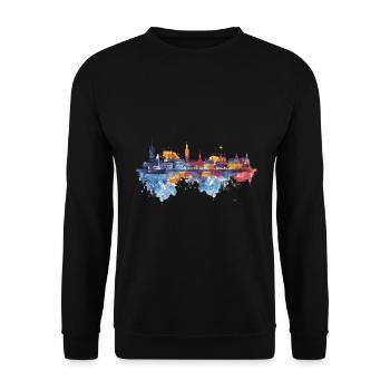 Wilhelmshaven - Unisex Pullover - Schwarz - Vorne - Alina (178cm) & Michal (187cm)