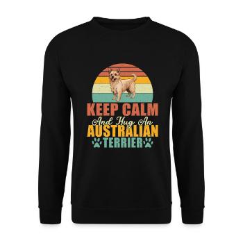 Cadeaux pour terrier australien - Sweat-shirt Unisexe - noir - Devant - Alina (178cm) & Michal (187cm)