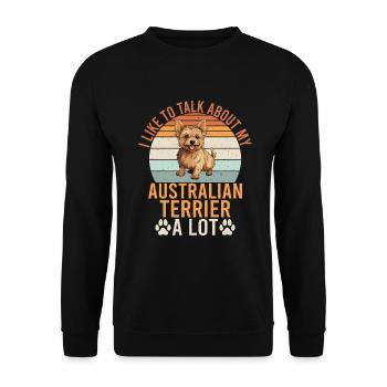 Australian Terrier Gifts - Unisex Sweatshirt - black - Front - Alina (178cm) & Michal (187cm)