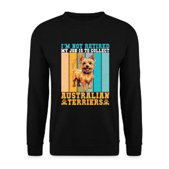 Australian Terrier Gifts - Unisex Sweatshirt - black - Front - Alina (178cm) & Michal (187cm)