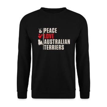 Australian Terrier Gifts - Unisex Pullover - Schwarz - Vorne - Alina (178cm) & Michal (187cm)