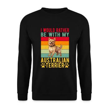 Australian Terrier Gifts - Unisex Pullover - Schwarz - Vorne - Alina (178cm) & Michal (187cm)