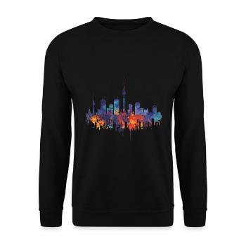 Worms - Unisex Sweatshirt - black - Front - Alina (178cm) & Michal (187cm)