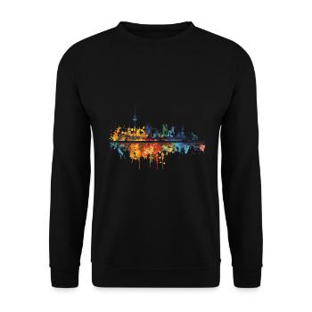 Wuppertal - Unisex Sweatshirt - black - Front - Alina (178cm) & Michal (187cm)