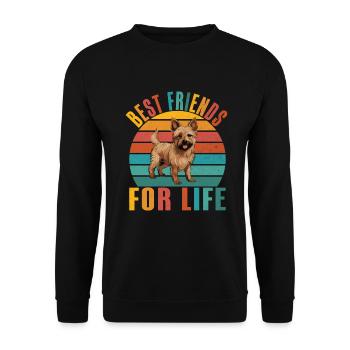 Australian Terrier Gifts - Unisex Sweatshirt - black - Front - Alina (178cm) & Michal (187cm)