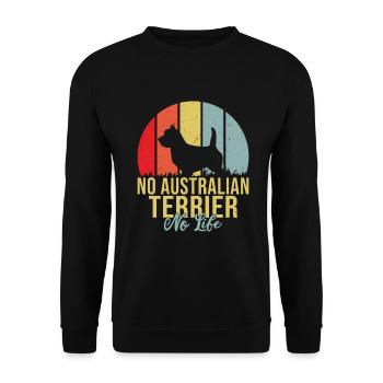 Australian Terrier Gifts - Unisex Sweatshirt - black - Front - Alina (178cm) & Michal (187cm)