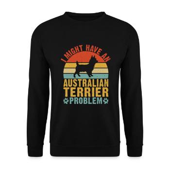Australian Terrier Gifts - Unisex Sweatshirt - black - Front - Alina (178cm) & Michal (187cm)
