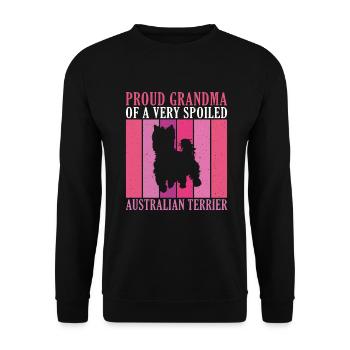 Australian Terrier Gifts - Unisex Sweatshirt - black - Front - Alina (178cm) & Michal (187cm)