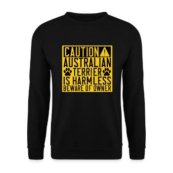 Australian Terrier Gifts - Unisex Sweatshirt - black - Front - Alina (178cm) & Michal (187cm)