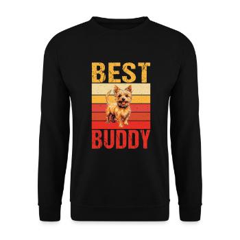 Australian Terrier Gifts - Unisex Pullover - Schwarz - Vorne - Alina (178cm) & Michal (187cm)