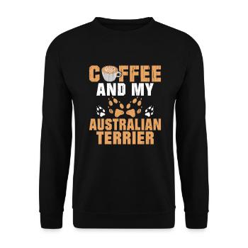 Australian Terrier Gifts - Unisex Pullover - Schwarz - Vorne - Alina (178cm) & Michal (187cm)