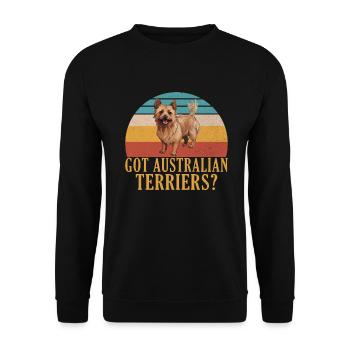 Australian Terrier Gifts - Unisex Pullover - Schwarz - Vorne - Alina (178cm) & Michal (187cm)