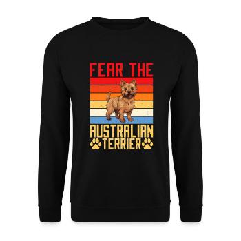 Australian Terrier Gifts - Unisex Pullover - Schwarz - Vorne - Alina (178cm) & Michal (187cm)