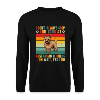 Australian Terrier Gifts - Unisex Pullover - Schwarz - Vorne - Alina (178cm) & Michal (187cm)