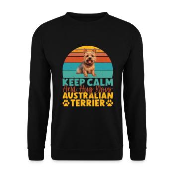 Cadeaux pour terrier australien - Sweat-shirt Unisexe - noir - Devant - Alina (178cm) & Michal (187cm)