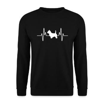 Australian Terrier Gifts - Unisex Sweatshirt - black - Front - Alina (178cm) & Michal (187cm)