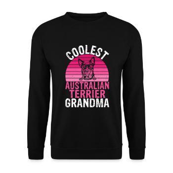 Australian Terrier Gifts - Unisex Pullover - Schwarz - Vorne - Alina (178cm) & Michal (187cm)