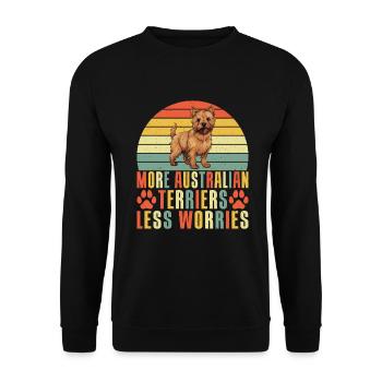 Australian Terrier Gifts - Unisex Pullover - Schwarz - Vorne - Alina (178cm) & Michal (187cm)