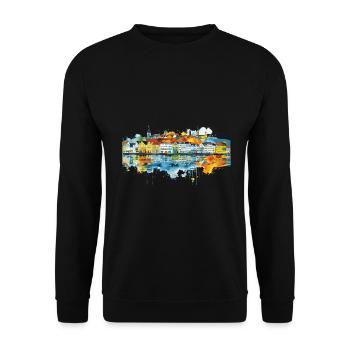 Bingen am Rhein - Sweat-shirt Unisexe - noir - Devant - Alina (178cm) & Michal (187cm)