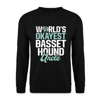 Cadeaux Basset Hound - Sweat-shirt Unisexe - noir - Devant - Alina (178cm) & Michal (187cm)