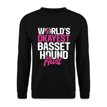 Basset Hound Gifts - Unisex Pullover - Schwarz - Vorne - Alina (178cm) & Michal (187cm)