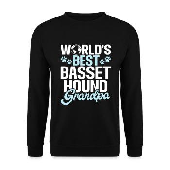 Cadeaux Basset Hound - Sweat-shirt Unisexe - noir - Devant - Alina (178cm) & Michal (187cm)