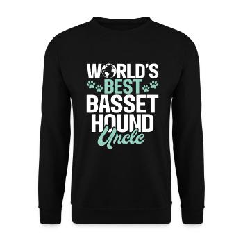 Cadeaux Basset Hound - Sweat-shirt Unisexe - noir - Devant - Alina (178cm) & Michal (187cm)