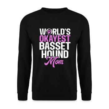 Cadeaux Basset Hound - Sweat-shirt Unisexe - noir - Devant - Alina (178cm) & Michal (187cm)