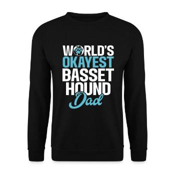 Cadeaux Basset Hound - Sweat-shirt Unisexe - noir - Devant - Alina (178cm) & Michal (187cm)