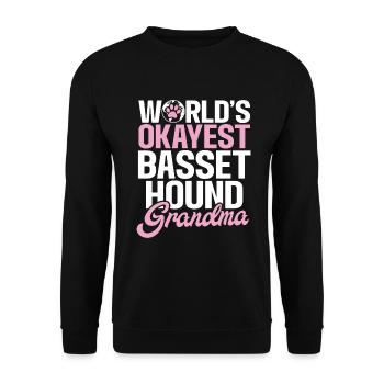Cadeaux Basset Hound - Sweat-shirt Unisexe - noir - Devant - Alina (178cm) & Michal (187cm)
