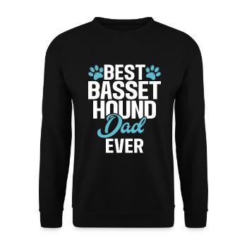 Cadeaux Basset Hound - Sweat-shirt Unisexe - noir - Devant - Alina (178cm) & Michal (187cm)