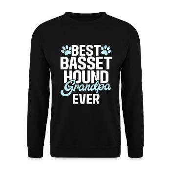 Cadeaux Basset Hound - Sweat-shirt Unisexe - noir - Devant - Alina (178cm) & Michal (187cm)