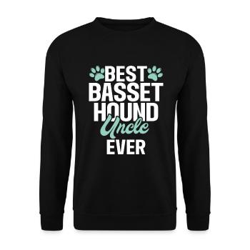 Cadeaux Basset Hound - Sweat-shirt Unisexe - noir - Devant - Alina (178cm) & Michal (187cm)