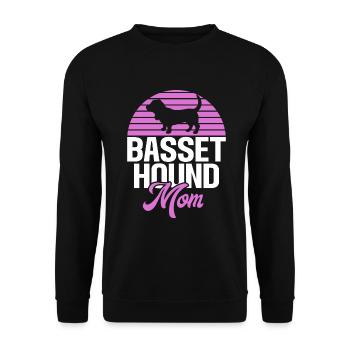 Cadeaux Basset Hound - Sweat-shirt Unisexe - noir - Devant - Alina (178cm) & Michal (187cm)