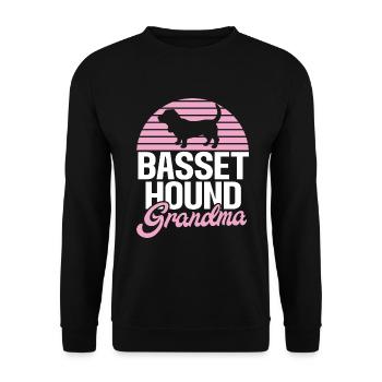 Cadeaux Basset Hound - Sweat-shirt Unisexe - noir - Devant - Alina (178cm) & Michal (187cm)