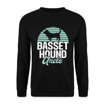 Basset Hound Gifts - Unisex Pullover - Schwarz - Vorne - Alina (178cm) & Michal (187cm)