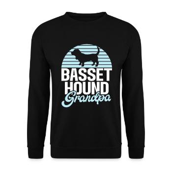 Cadeaux Basset Hound - Sweat-shirt Unisexe - noir - Devant - Alina (178cm) & Michal (187cm)