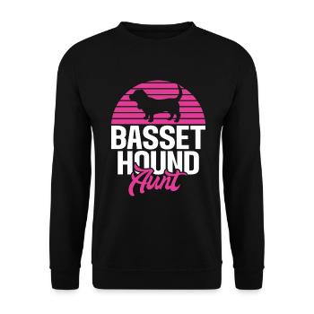 Basset Hound Gifts - Unisex Pullover - Schwarz - Vorne - Alina (178cm) & Michal (187cm)