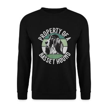 Basset Hound Gifts - Unisex Pullover - Schwarz - Vorne - Alina (178cm) & Michal (187cm)