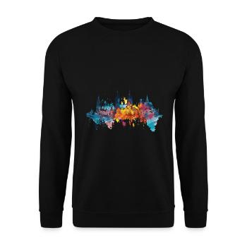 Burg - Unisex Pullover - Schwarz - Vorne - Alina (178cm) & Michal (187cm)
