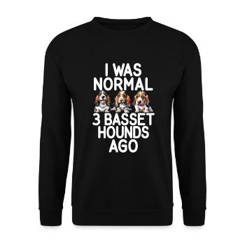Basset Hound Gifts - Unisex Pullover - Schwarz - Vorne - Alina (178cm) & Michal (187cm)