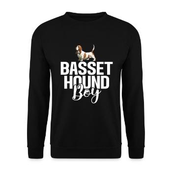 Basset Hound Gifts - Unisex Sweatshirt - black - Front - Alina (178cm) & Michal (187cm)
