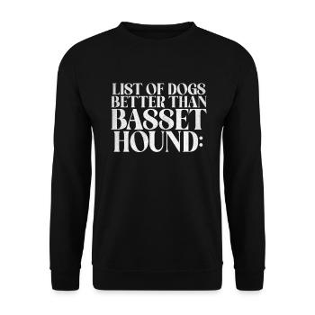 Basset Hound Gifts - Unisex Sweatshirt - black - Front - Alina (178cm) & Michal (187cm)