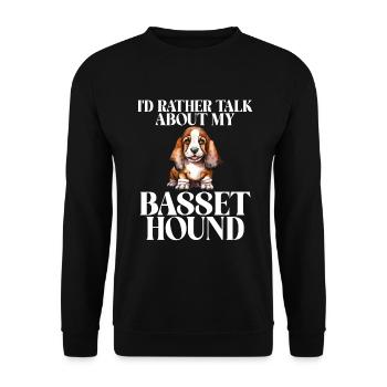 Cadeaux Basset Hound - Sweat-shirt Unisexe - noir - Devant - Alina (178cm) & Michal (187cm)