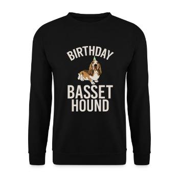 Basset Hound Gifts - Unisex Sweatshirt - black - Front - Alina (178cm) & Michal (187cm)