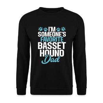 Basset Hound Gifts - Unisex Sweatshirt - black - Front - Alina (178cm) & Michal (187cm)