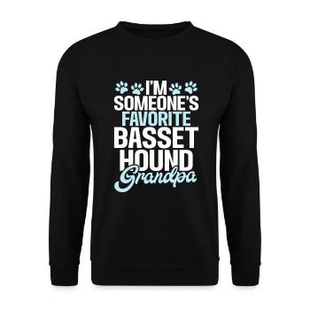 Cadeaux Basset Hound - Sweat-shirt Unisexe - noir - Devant - Alina (178cm) & Michal (187cm)