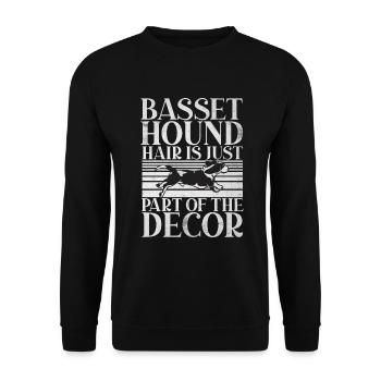 Cadeaux Basset Hound - Sweat-shirt Unisexe - noir - Devant - Alina (178cm) & Michal (187cm)