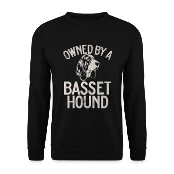Cadeaux Basset Hound - Sweat-shirt Unisexe - noir - Devant - Alina (178cm) & Michal (187cm)